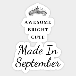 September Birthday Quotes Sticker